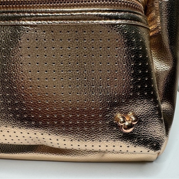 Loungefly Disney Rose Gold Mickey Icon Flair Backpack Pin Trading EUC main image 10